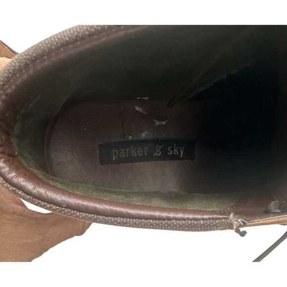 Parker & Sky Size 8 Lace-Up Mens Ankle Boots Brown - Picture 7 of 12